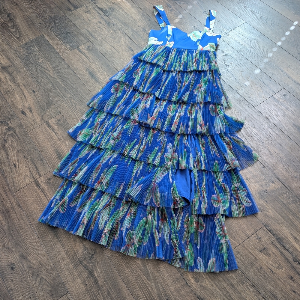 Hutch Blue Floral Tiered Ruffle Maxi Dress Size 6 - Picture 8 of 9